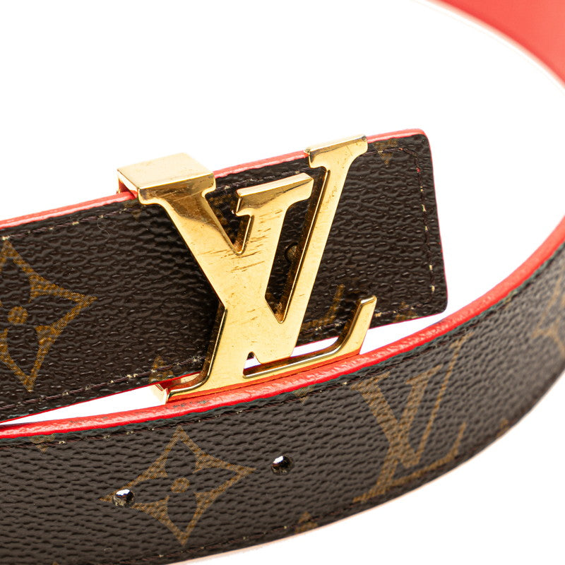 Louis Vuitton Monogram Belt Brown Red PVC Leather