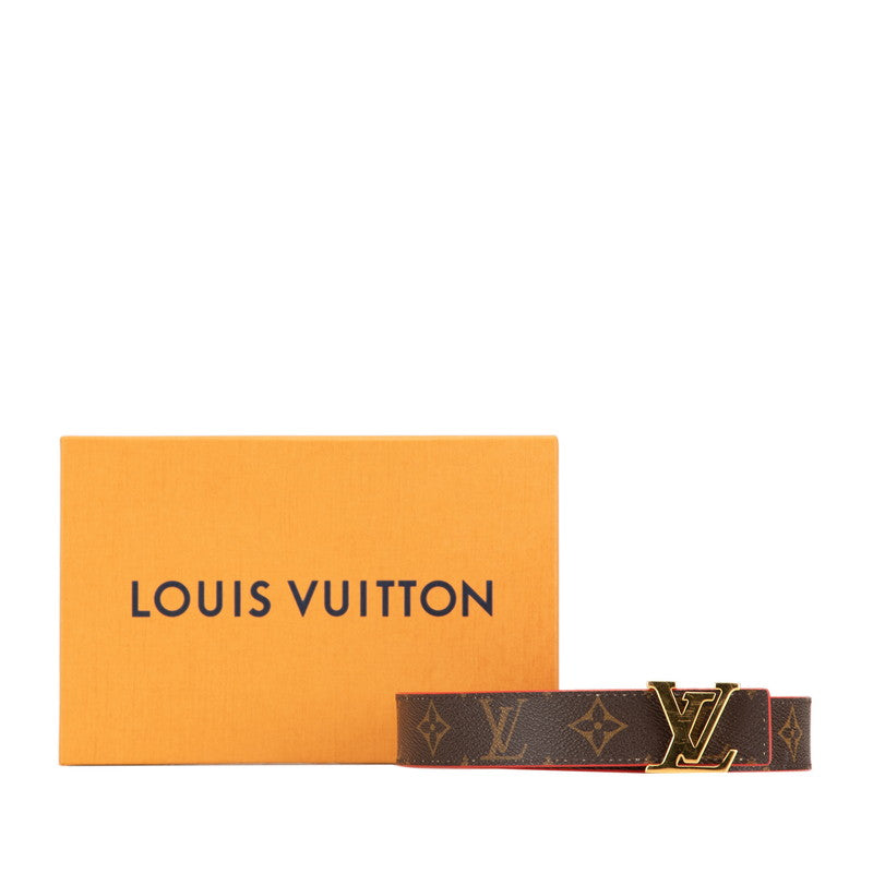 Louis Vuitton Monogram Belt Brown Red PVC Leather