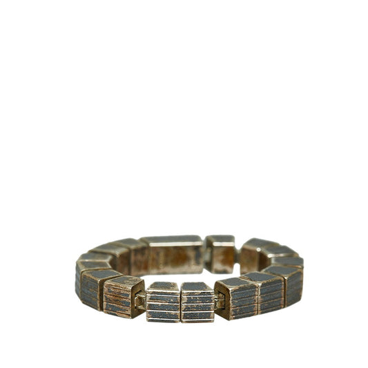 Luxury Gucci Trending 2025 Square G Cube Block Chain Ring Silver SV925