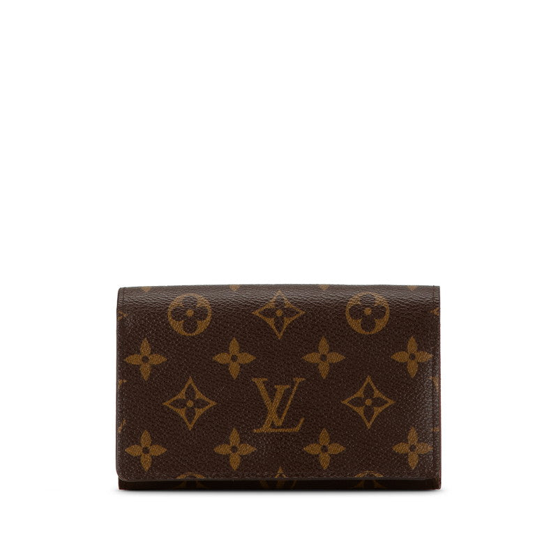 Louis Vuitton Monogram Portefeuille Tresor Bifold Wallet M61736 Brown PVC Leather