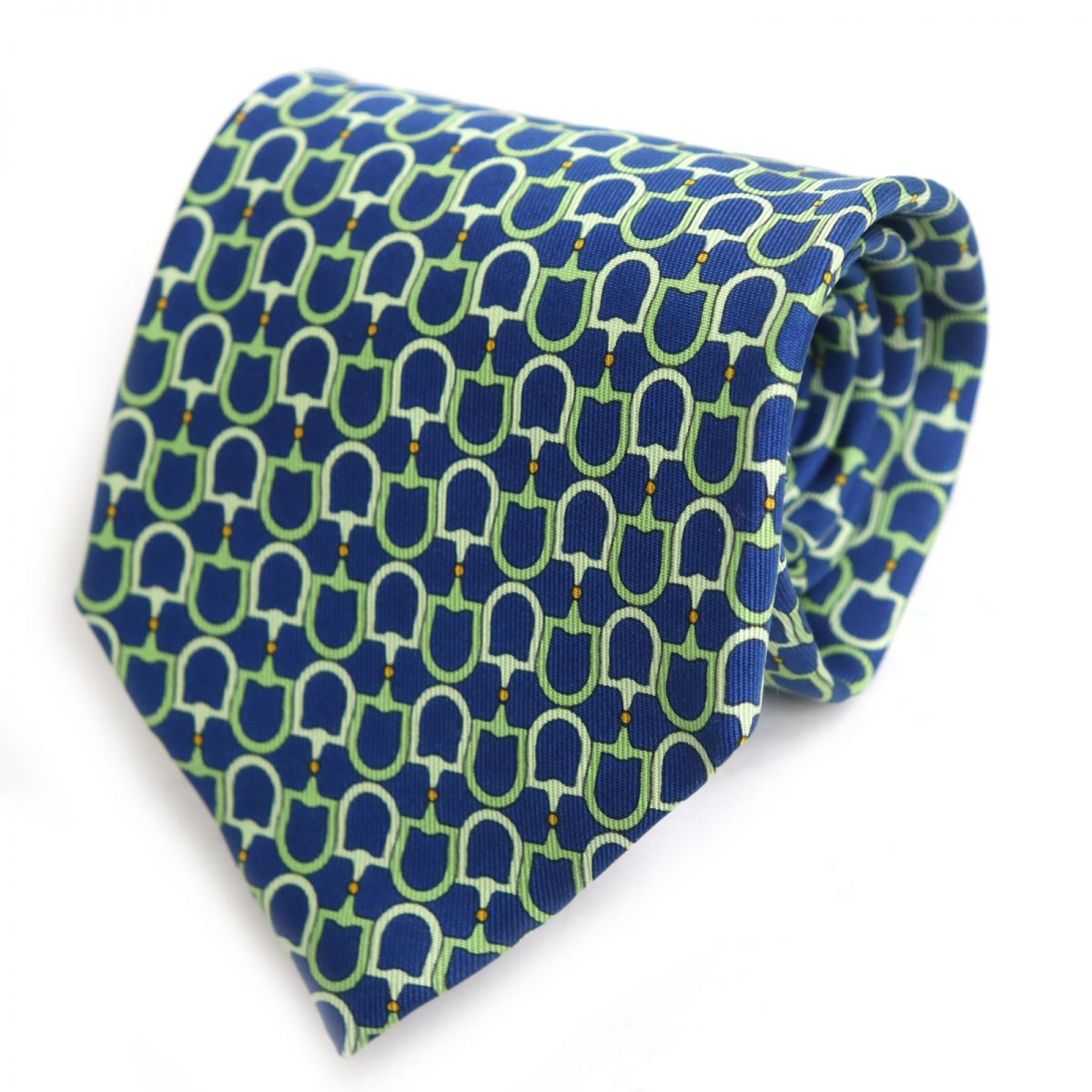 Luxury Gucci Trending 2025 Horsebit 100% Silk Tie Blue