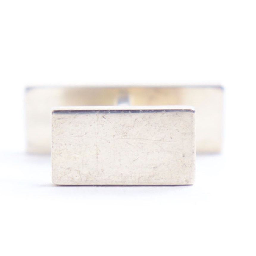 Luxury Gucci Trending 2025 AG925 Logo Engraved Cufflinks Silver