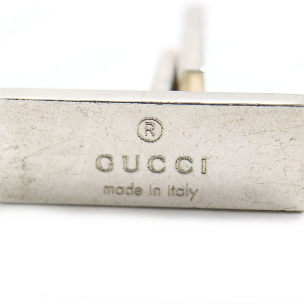 Luxury Gucci Trending 2025 AG925 Logo Engraved Cufflinks Silver