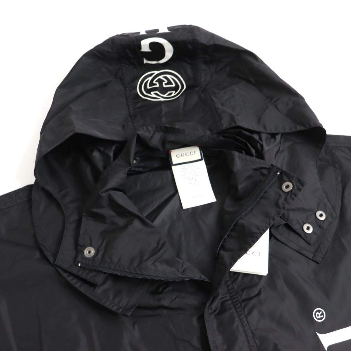 Luxury Gucci Trending 2025 Nylon Coat Interlocking G Logo Black M