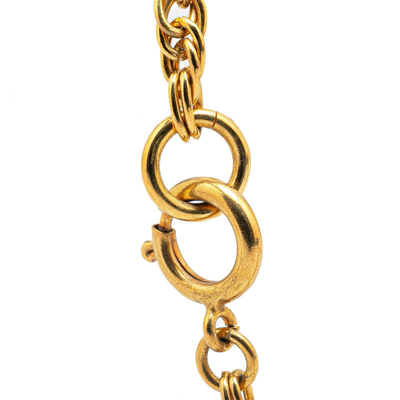 Chanel Vintage Coco Mark Necklace Gold