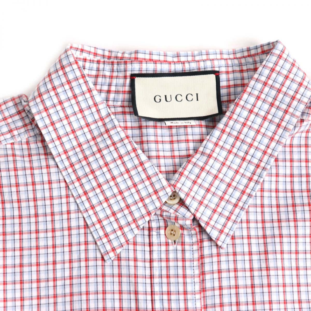 Luxury Gucci Trending 2025 Logo Button Check Oxford Shirt Multicolor