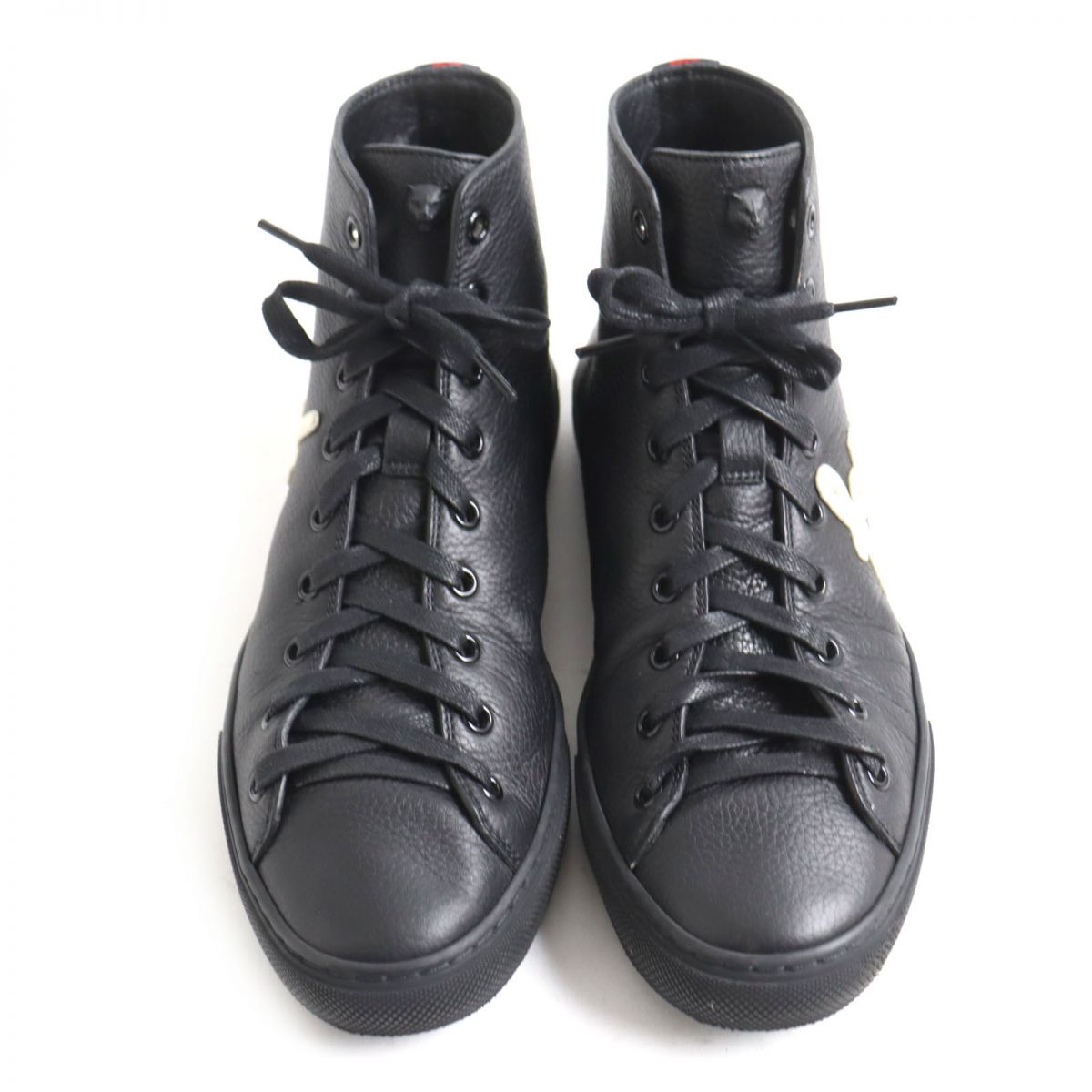 Luxury Gucci Trending 2025 Tiger Head Leather High Top Sneakers Black