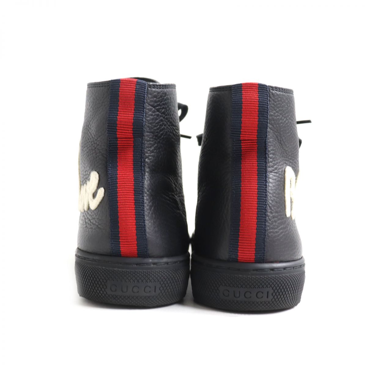 Luxury Gucci Trending 2025 Tiger Head Leather High Top Sneakers Black
