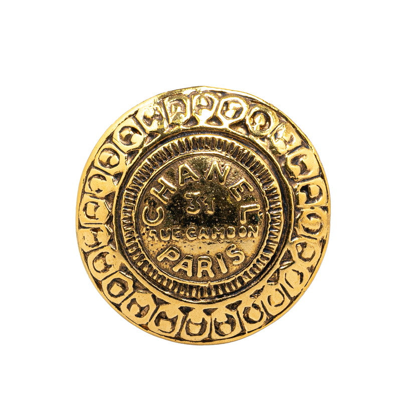 Chanel Cambon Gold Plated Brooch