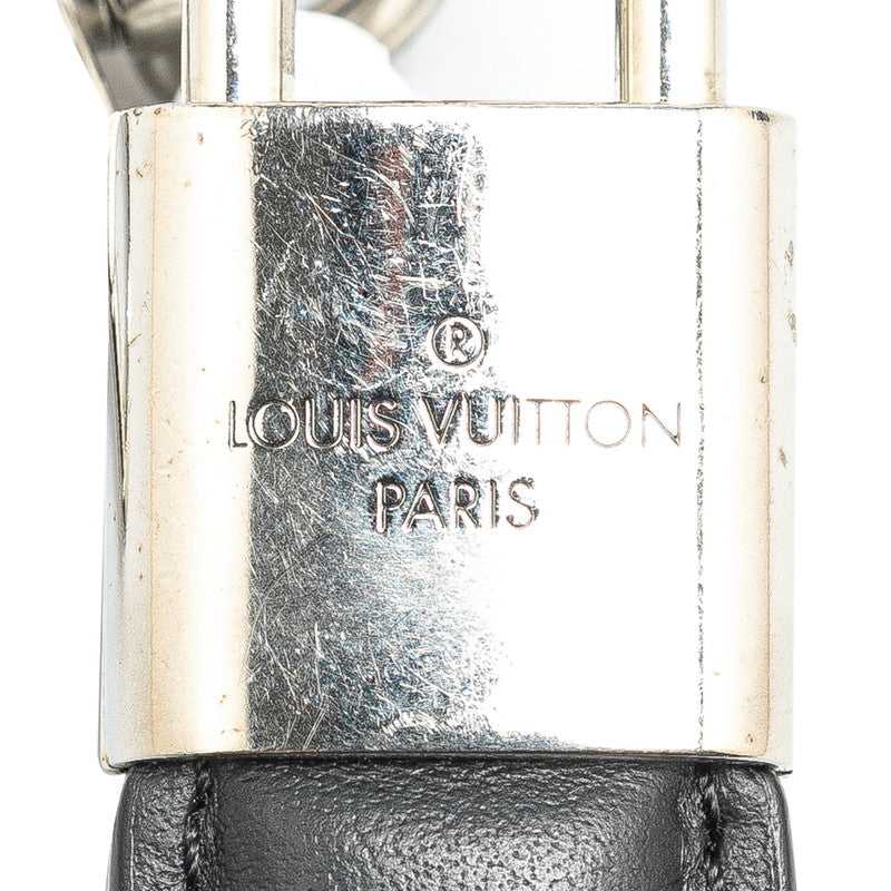 Louis Vuitton Leather Metal Keychain Padlock M00745