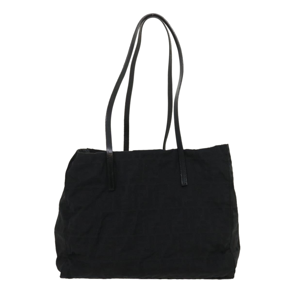Luxury FendiZucca Canvas Tote Bag Nylon Blackrd2078