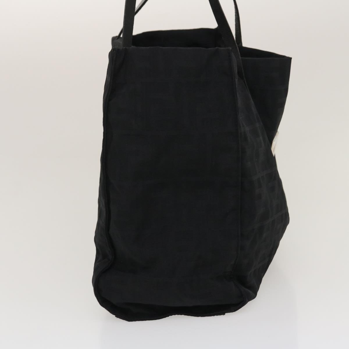 Luxury FendiZucca Canvas Tote Bag Nylon Blackrd2078