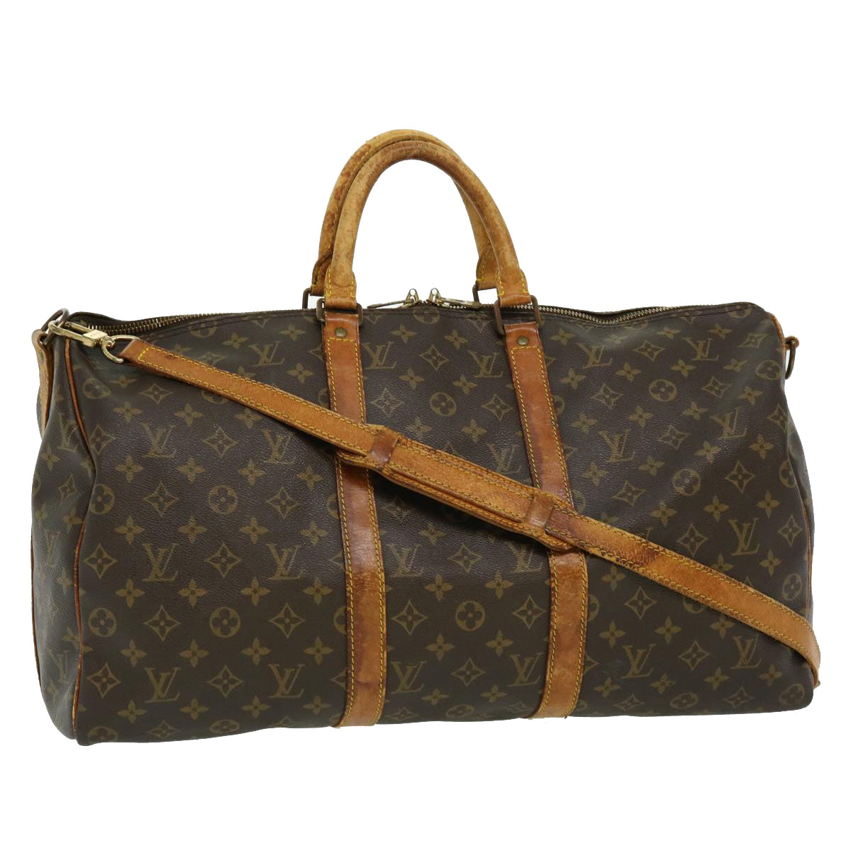 LOUIS VUITTON Monogram Keepall Bandouliere 50 Boston Bag M41416 LV rd2238