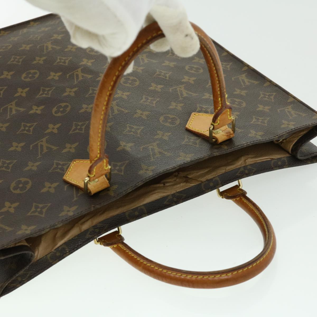 LOUIS VUITTON Monogram Sac Plat Hand Bag M51140 LV rd2267