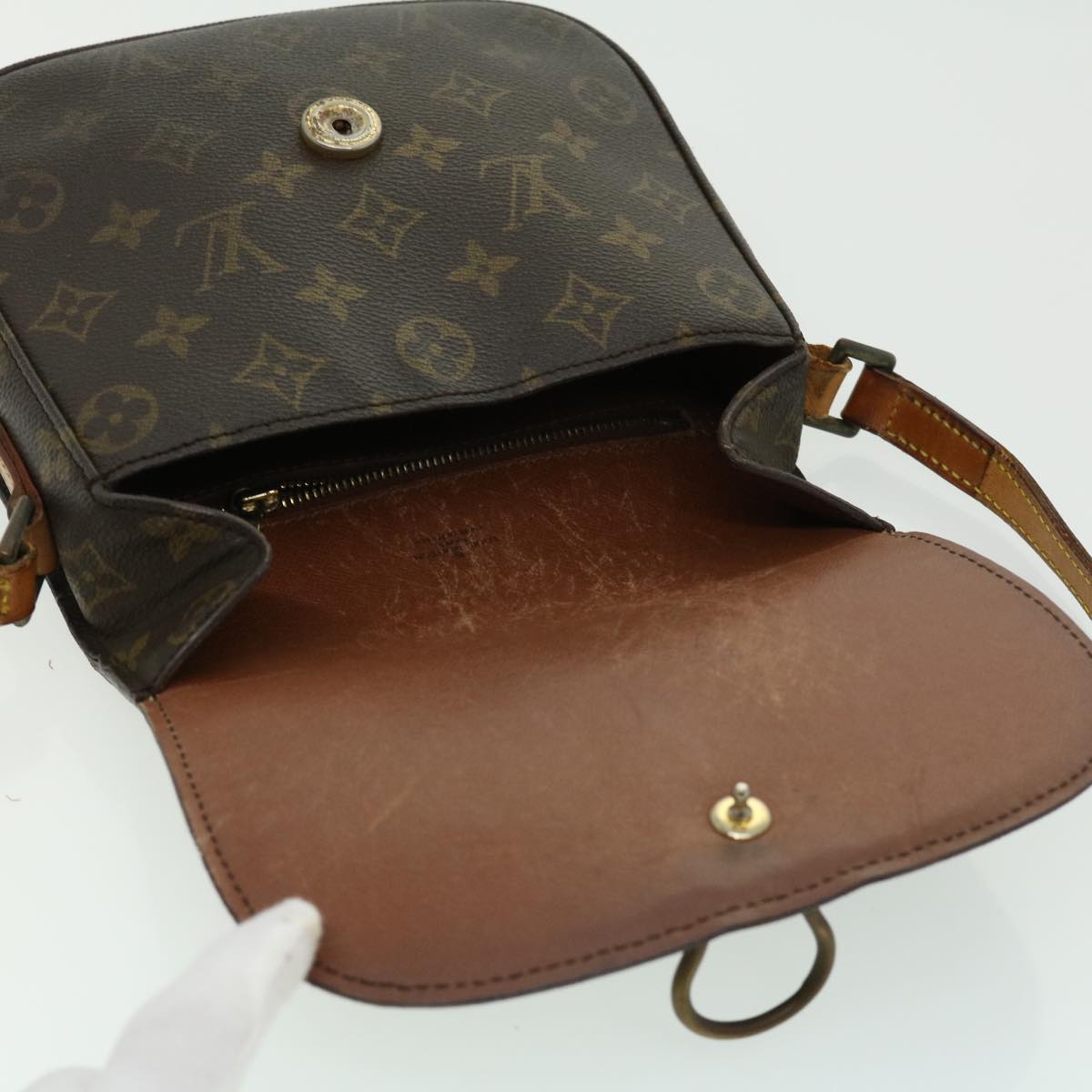 LOUIS VUITTON Monogram Saint Cloud MM Shoulder Bag M51243 LV rd2610