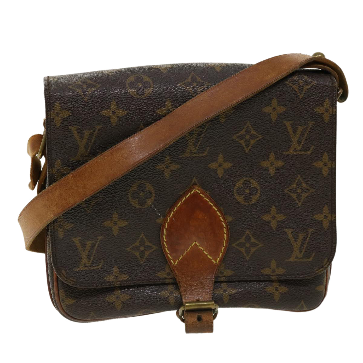 LOUIS VUITTON Monogram Cartouchiere MM Shoulder Bag M51253 LV rd2850