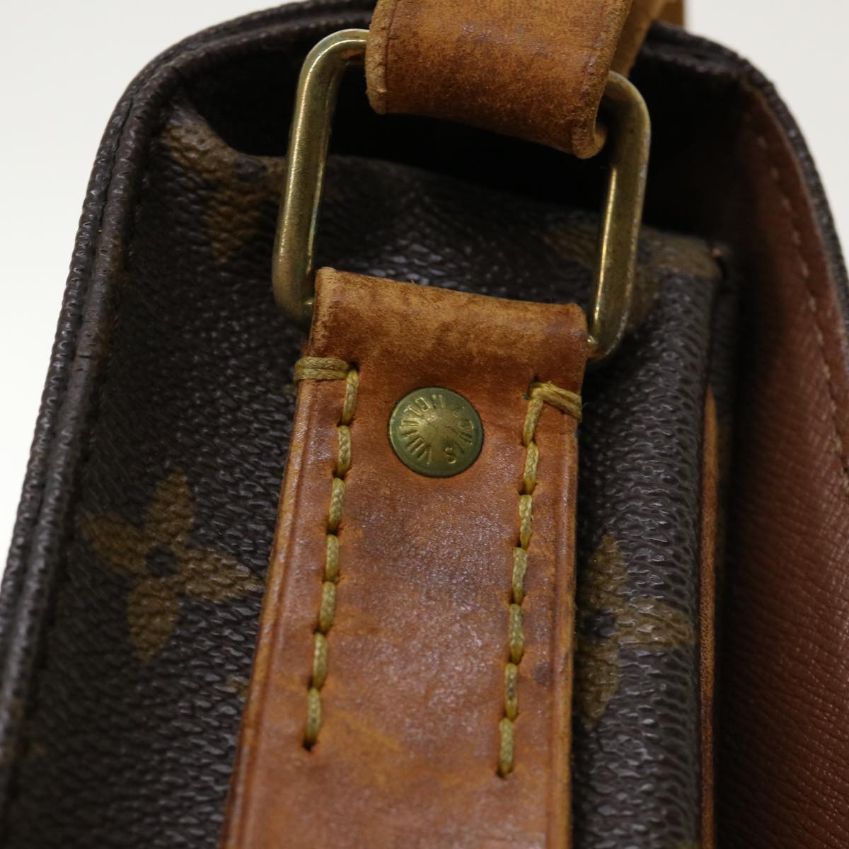 LOUIS VUITTON Monogram Cartouchiere MM Shoulder Bag M51253 LV rd2850