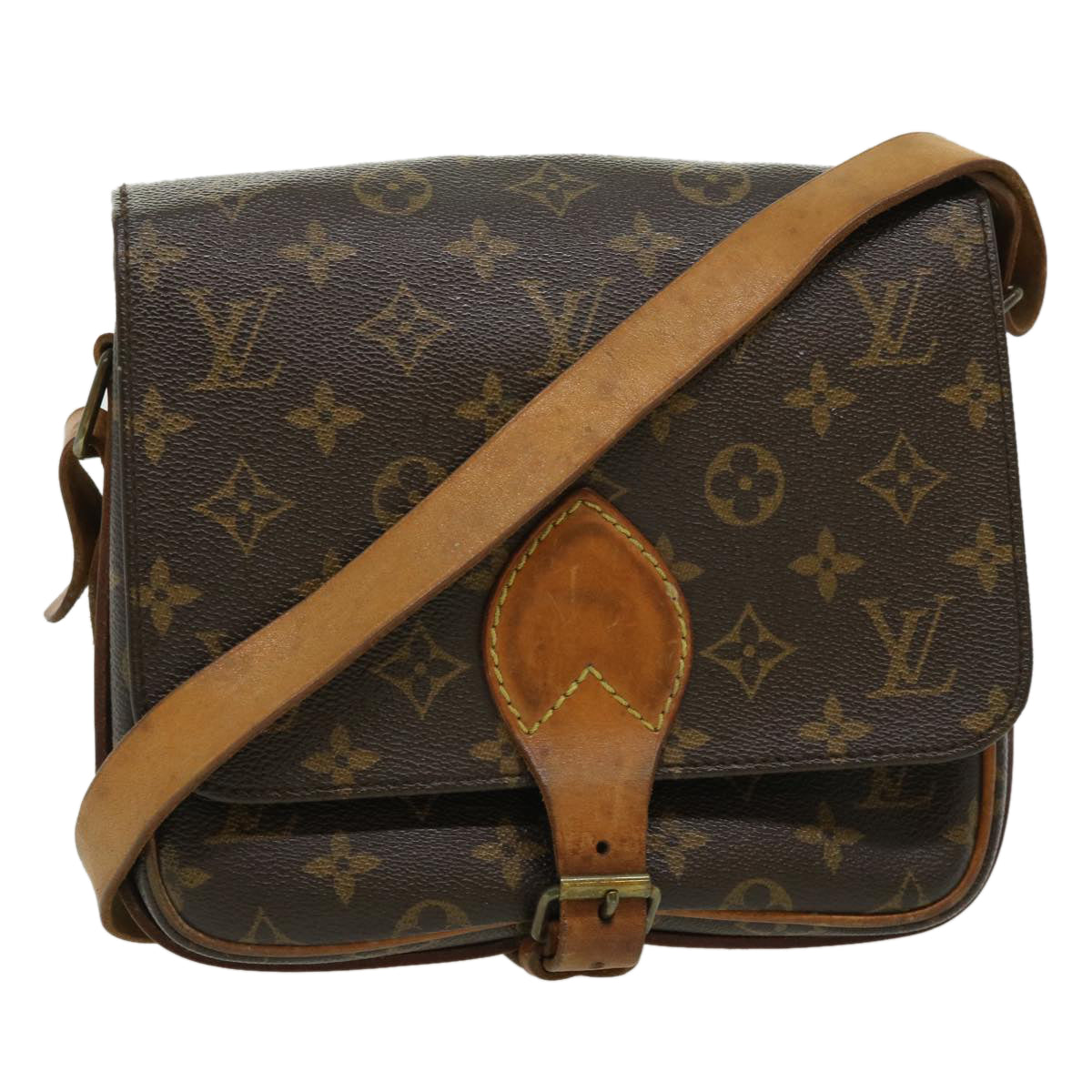 LOUIS VUITTON Monogram Cartouchiere MM Shoulder Bag M51253 LV rd2913