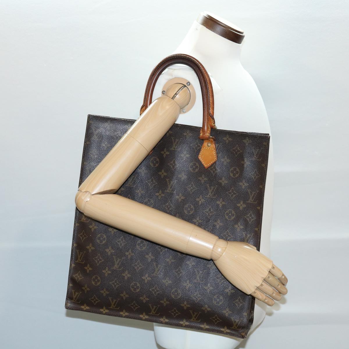LOUIS VUITTON Monogram Sac Plat Hand Bag M51140 LV rd2932