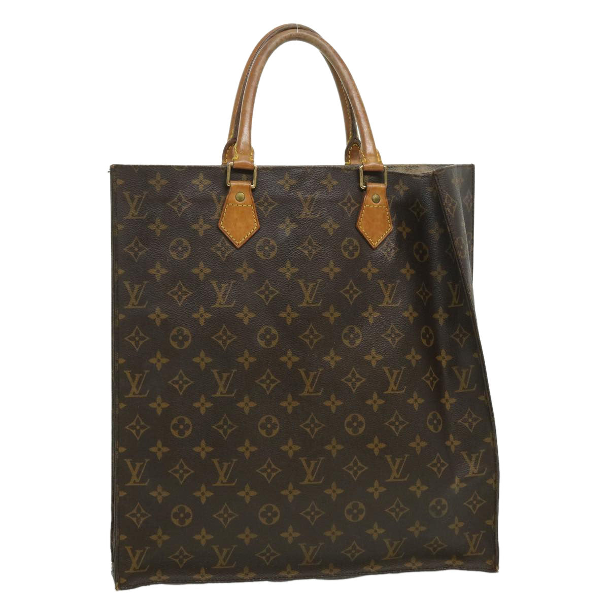 LOUIS VUITTON Monogram Sac Plat Hand Bag M51140 LV rd3024