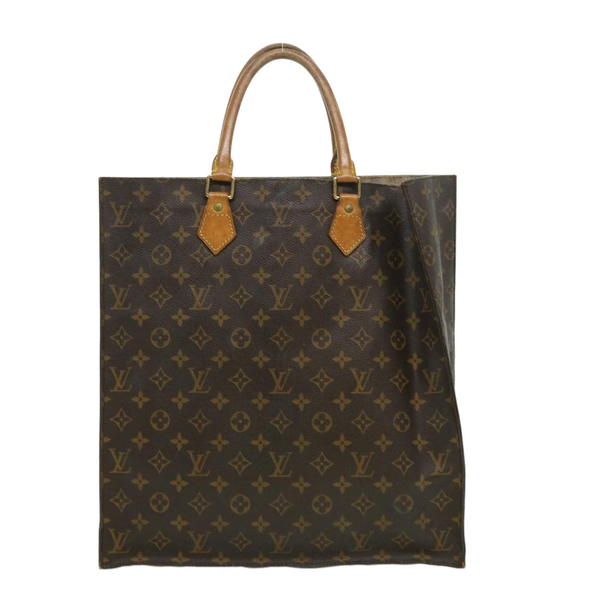 LOUIS VUITTON Monogram Sac Plat Hand Bag M51140 LV rd3024