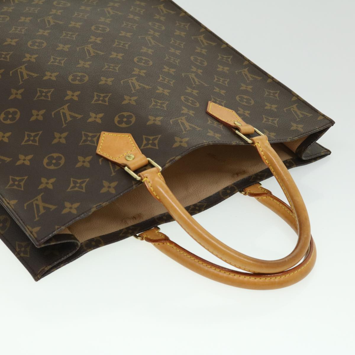 LOUIS VUITTON Monogram Sac Plat Hand Bag M51140 LV rd3050