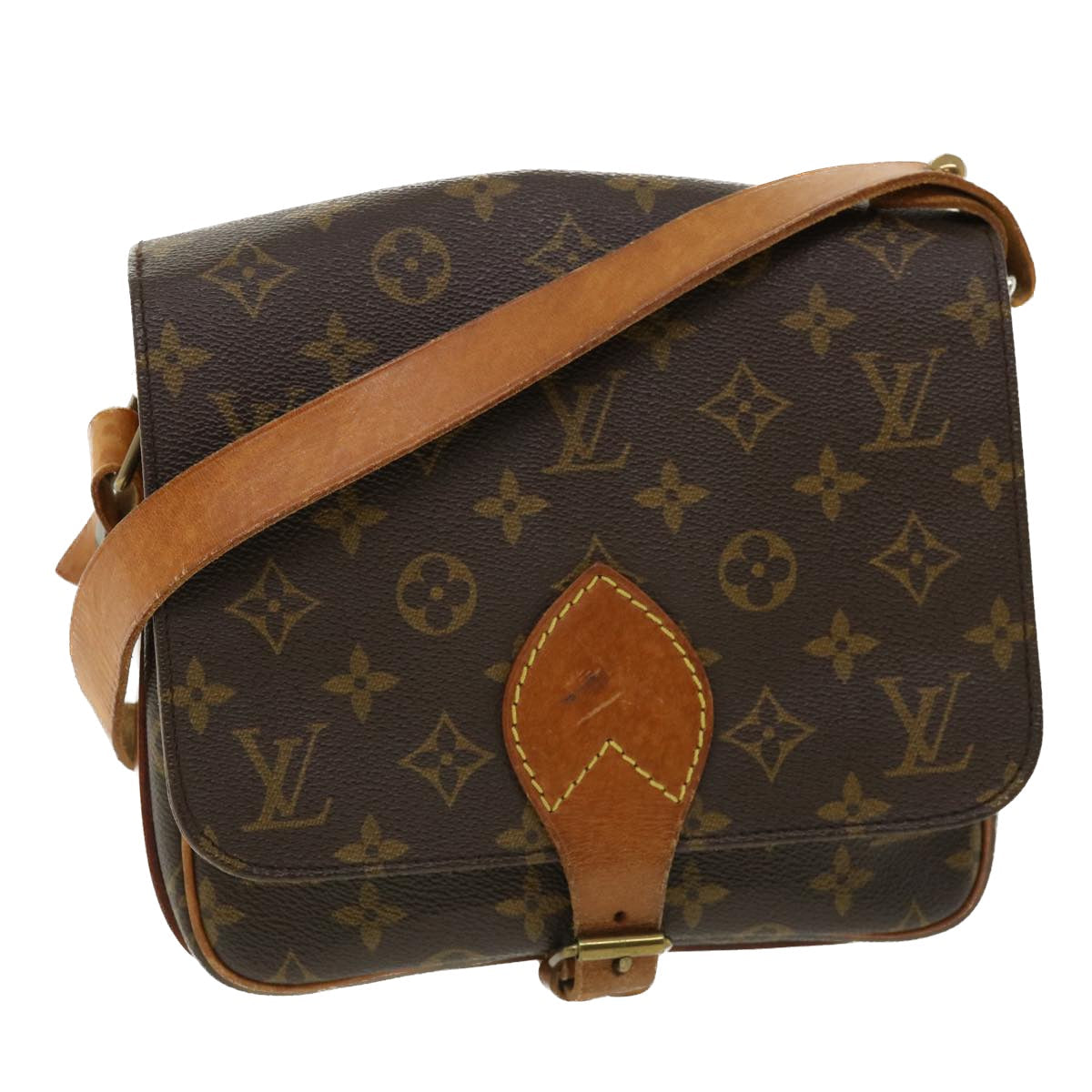 LOUIS VUITTON Monogram Cartouchiere MM Shoulder Bag M51253 LV rd4022