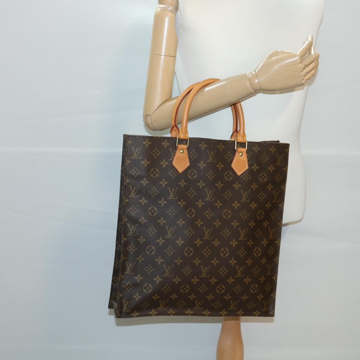 LOUIS VUITTON Monogram Sac Plat Hand Bag M51140 LV rd4097
