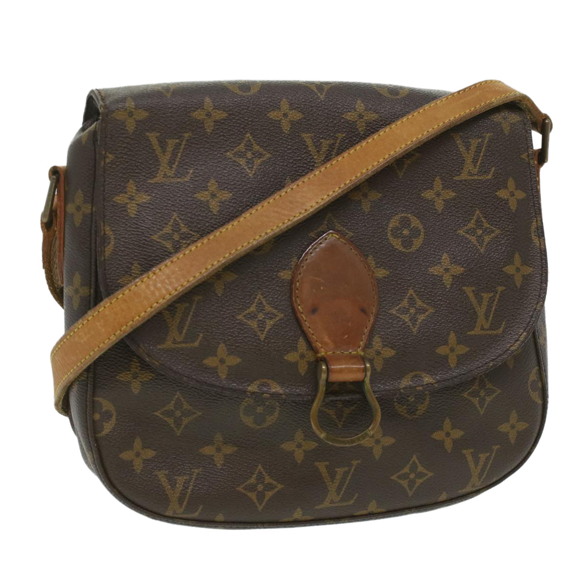 LOUIS VUITTON Monogram Saint Cloud GM Shoulder Bag M51242 LV rd4280