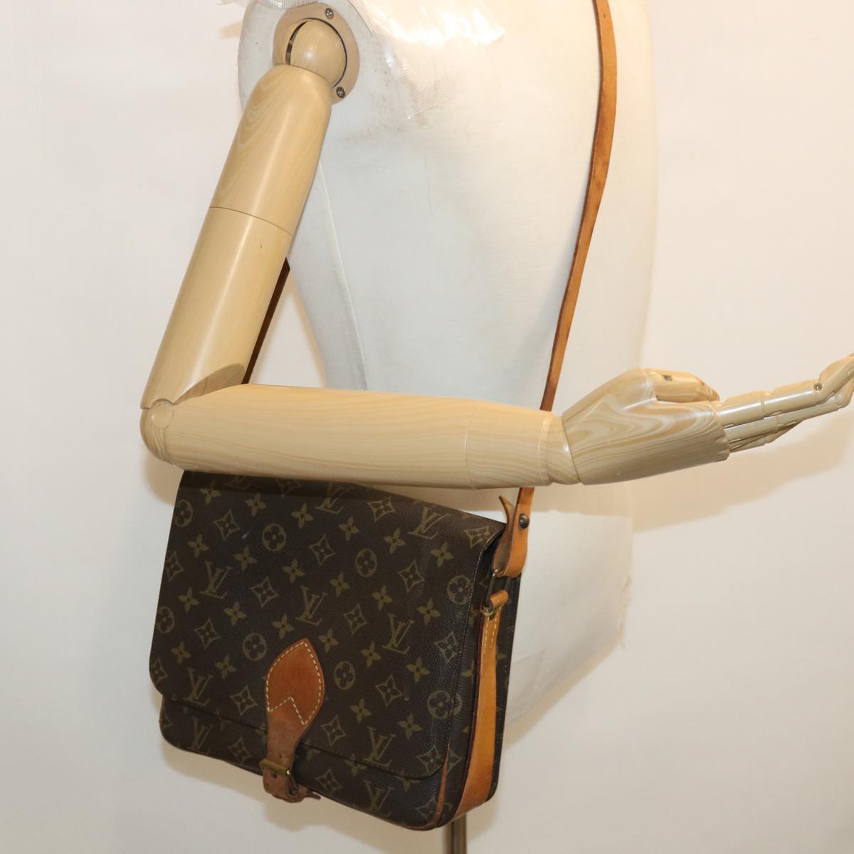 LOUIS VUITTON Monogram Cartouchiere GM Shoulder Bag M51252 LV rd4323