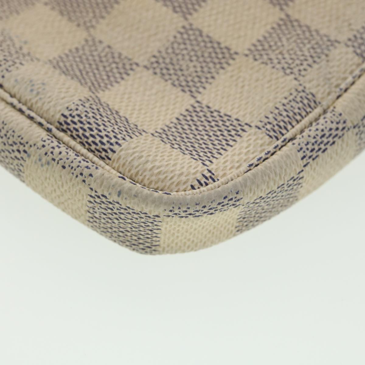 LOUIS VUITTON Damier Azur Mini Pochette Accessoires Pouch N58010 LV rd4336
