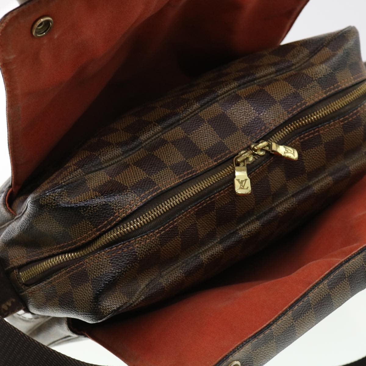 LOUIS VUITTON Damier Ebene Naviglio Shoulder Bag N45255 LV rd4406