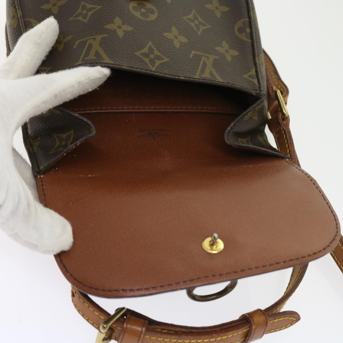 LOUIS VUITTON Monogram Saint Cloud PM Shoulder Bag M51244 LV rd4937