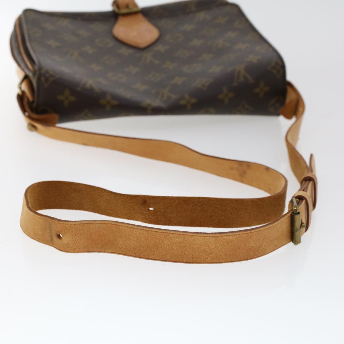 LOUIS VUITTON Monogram Cartouchiere MM Shoulder Bag M51253 LV rd5290