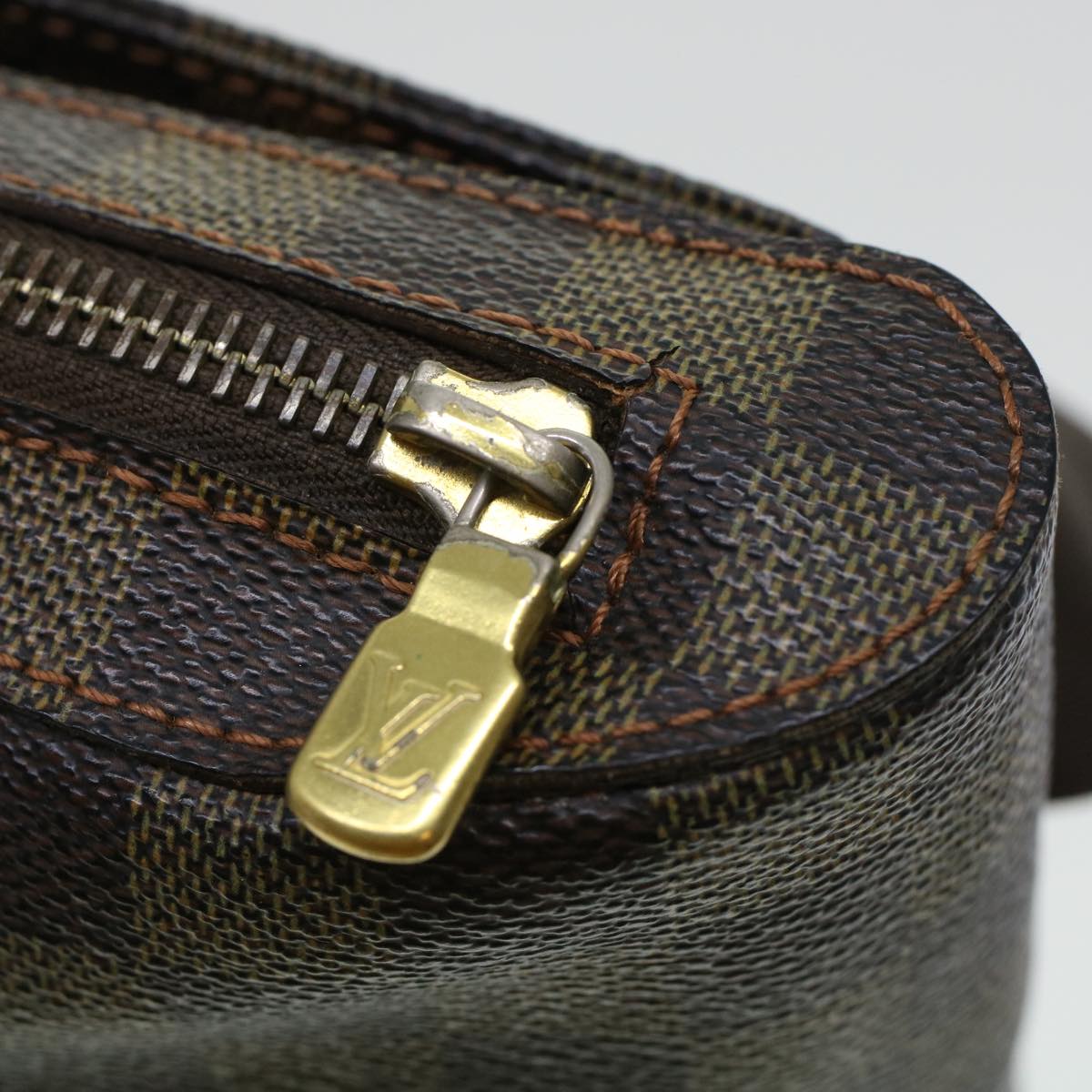 LOUIS VUITTON Damier Ebene Geronimos Shoulder Bag N51994 LV rd5292