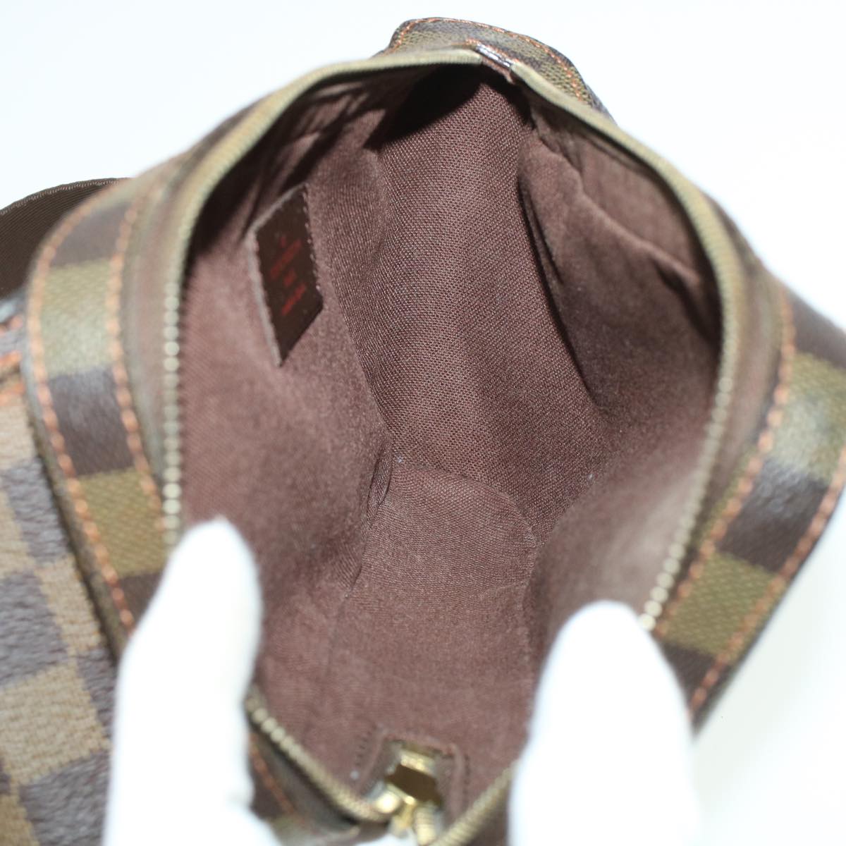 LOUIS VUITTON Damier Ebene Geronimos Shoulder Bag N51994 LV rd5292