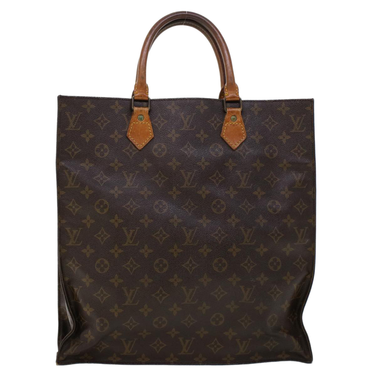 LOUIS VUITTON Monogram Sac Plat Hand Bag M51140 LV rd5293