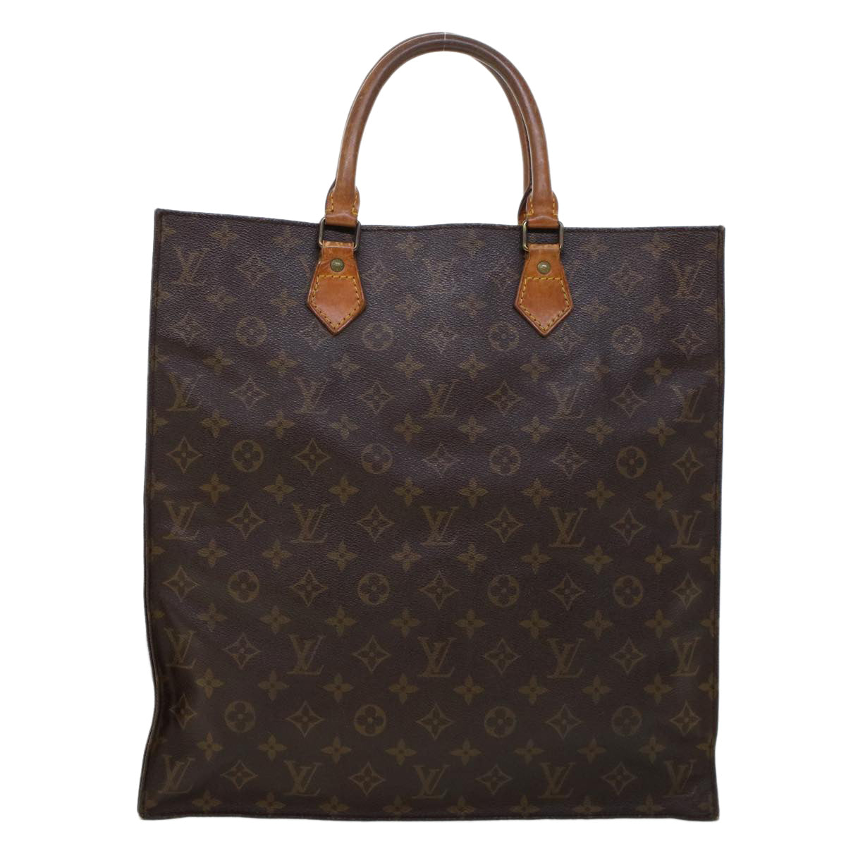 LOUIS VUITTON Monogram Sac Plat Hand Bag M51140 LV rd5293