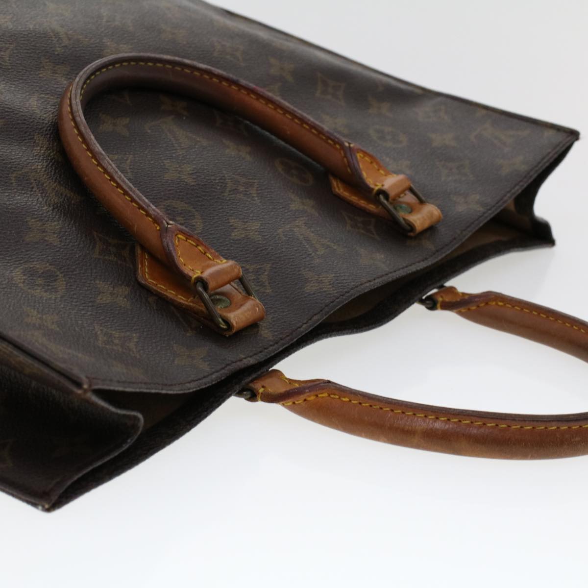 LOUIS VUITTON Monogram Sac Plat Hand Bag M51140 LV rd5293