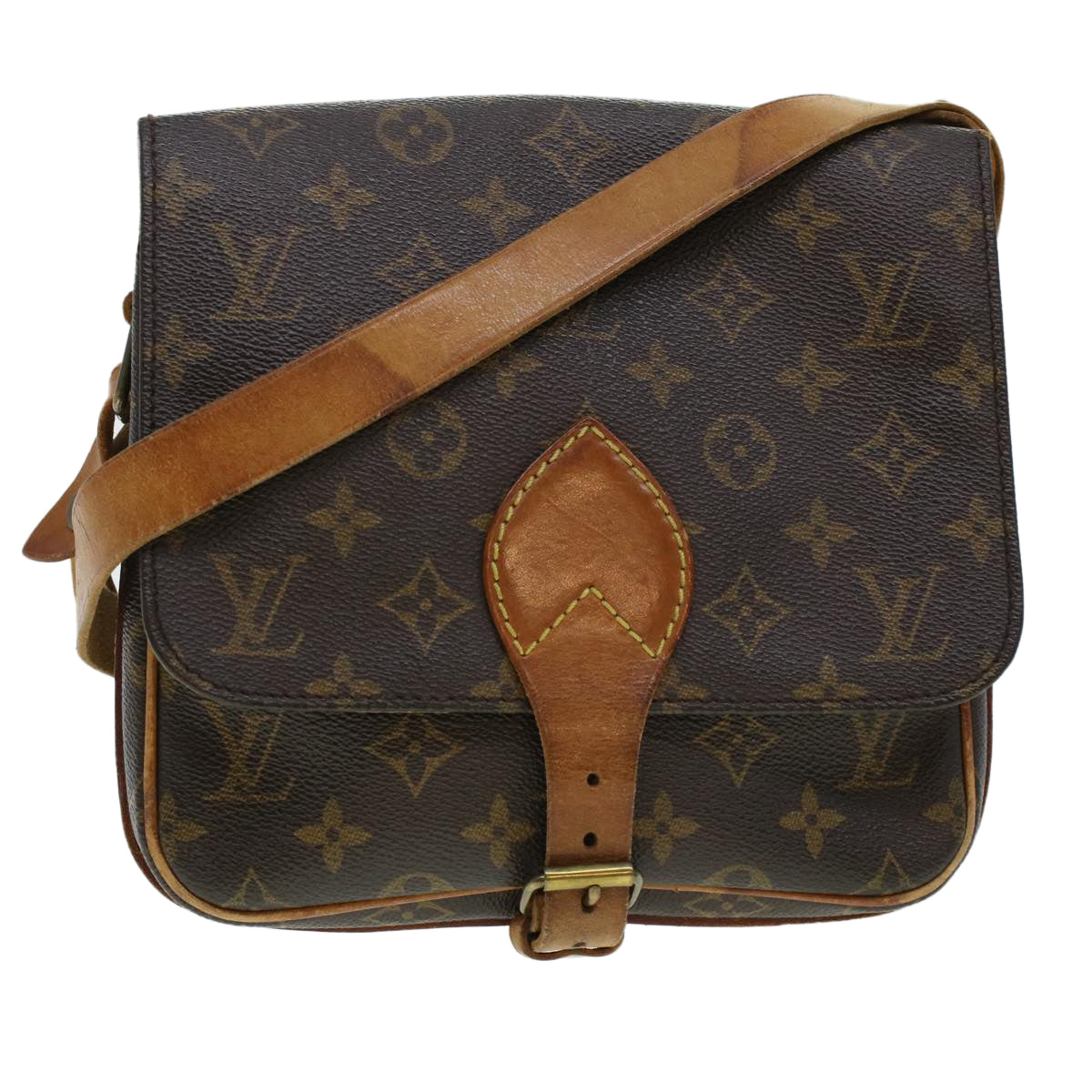 LOUIS VUITTON Monogram Cartouchiere MM Shoulder Bag M51253 LV rd5313