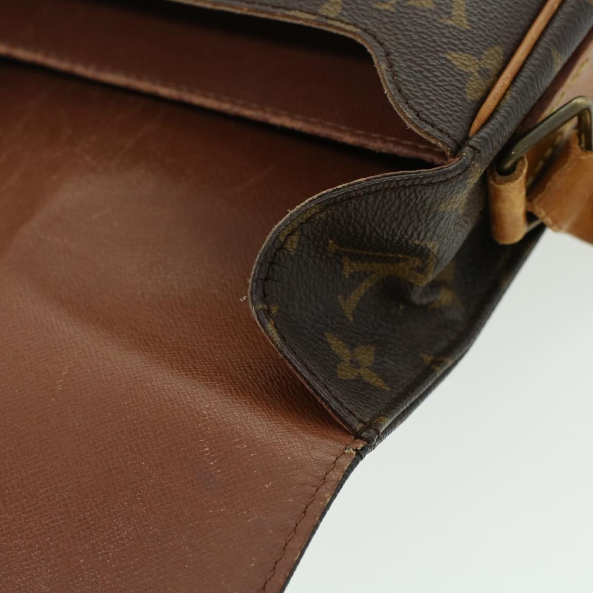 LOUIS VUITTON Monogram Cartouchiere MM Shoulder Bag M51253 LV rd5313