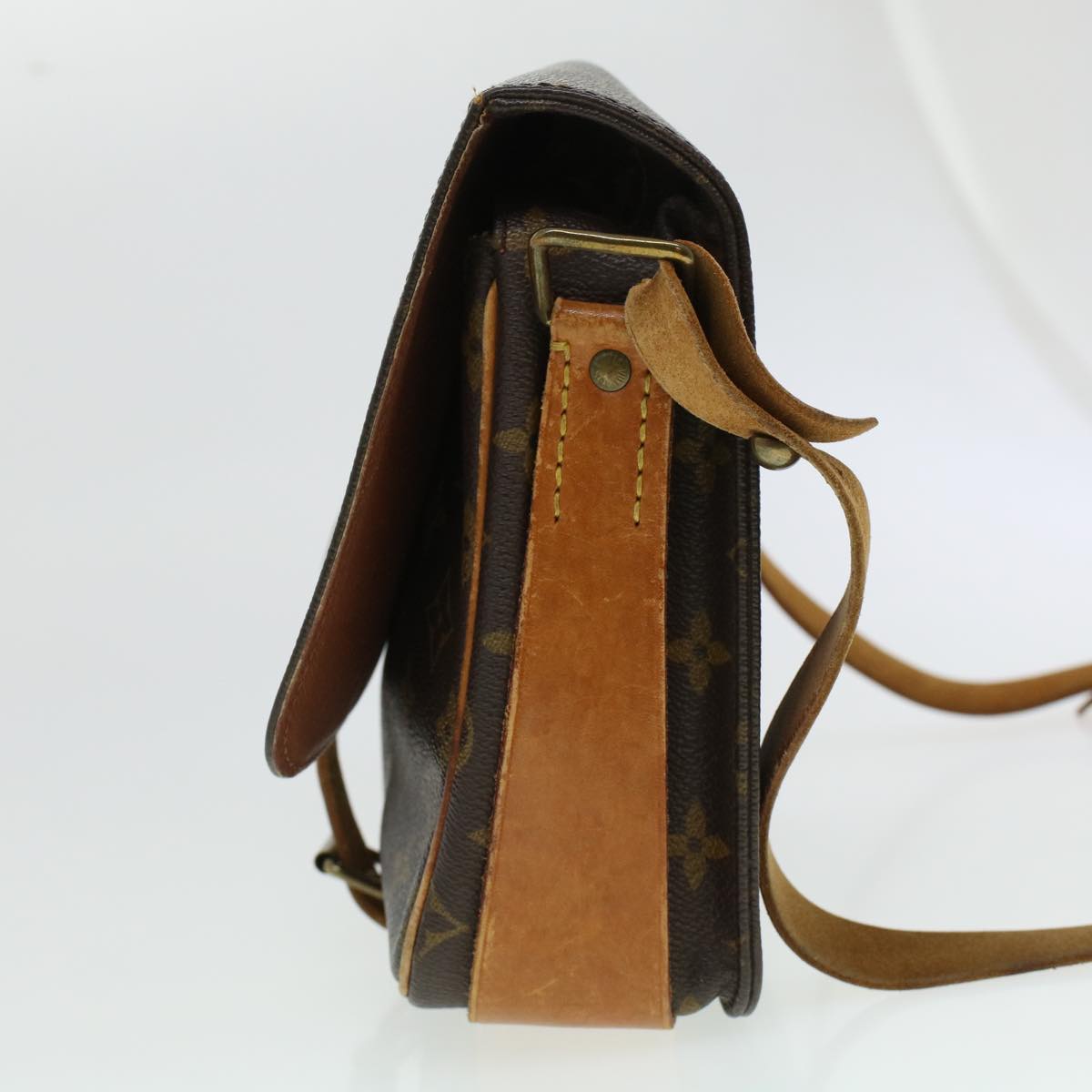 LOUIS VUITTON Monogram Cartouchiere MM Shoulder Bag M51253 LV rd5313