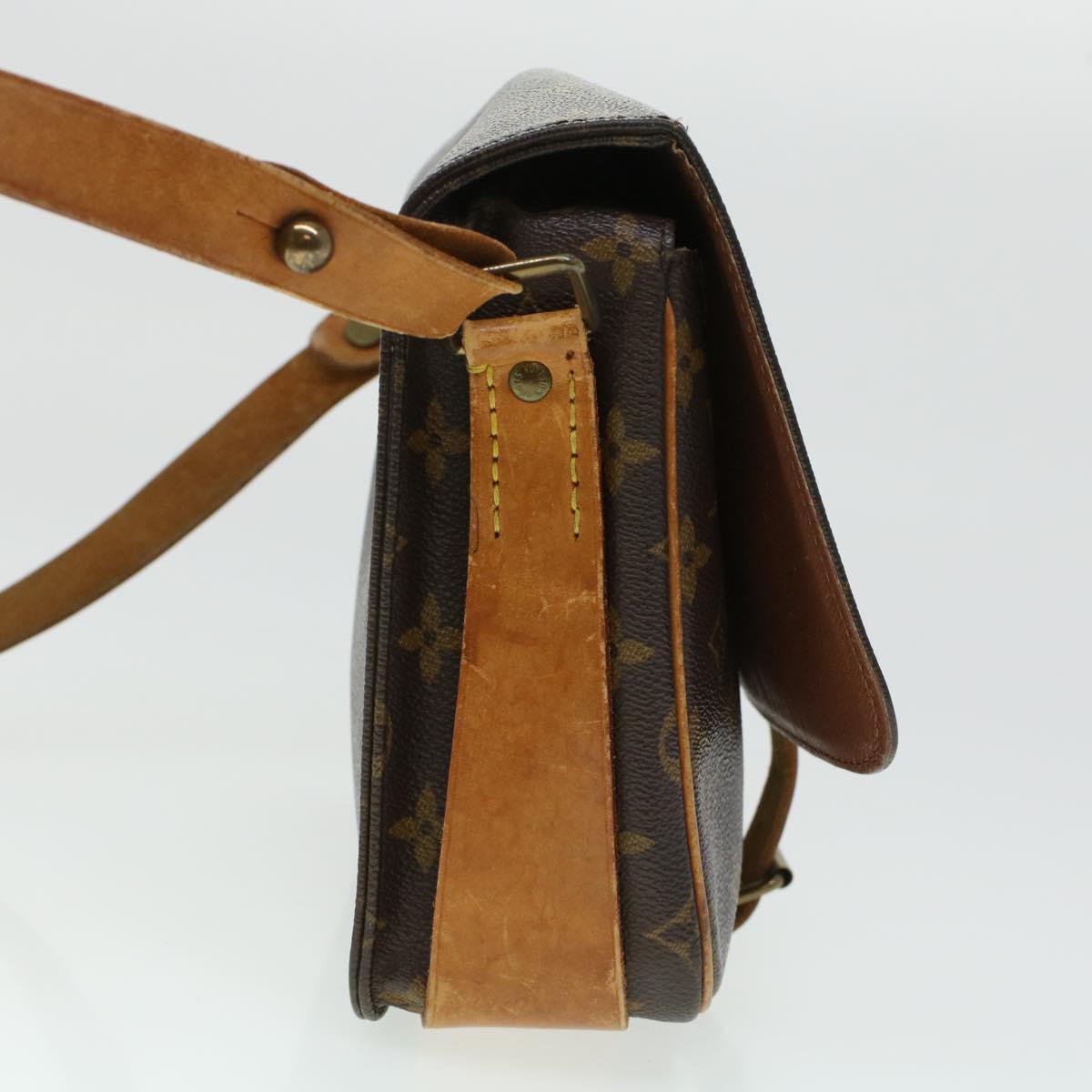 LOUIS VUITTON Monogram Cartouchiere MM Shoulder Bag M51253 LV rd5313