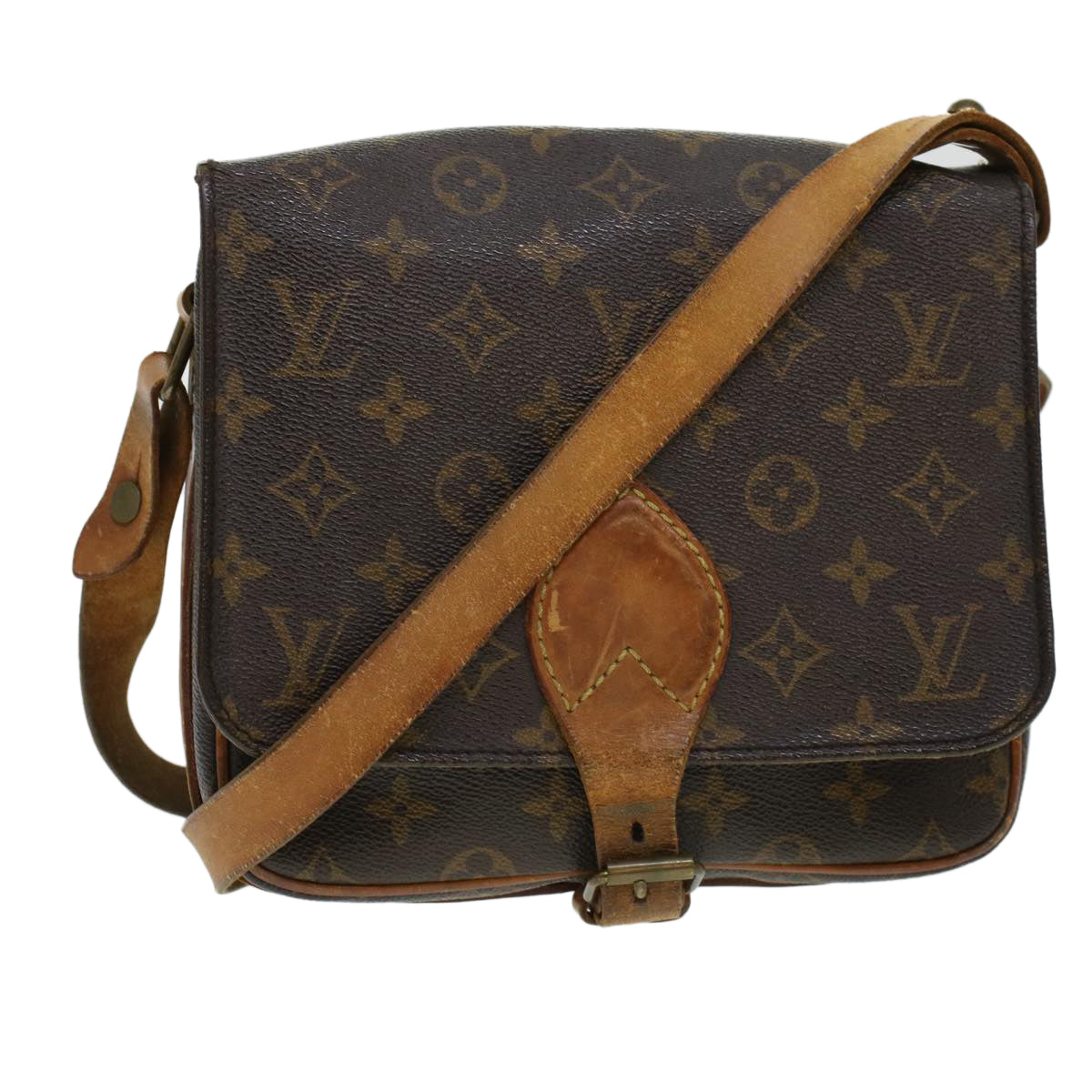 LOUIS VUITTON Monogram Cartouchiere MM Shoulder Bag M51253 LV rd5322