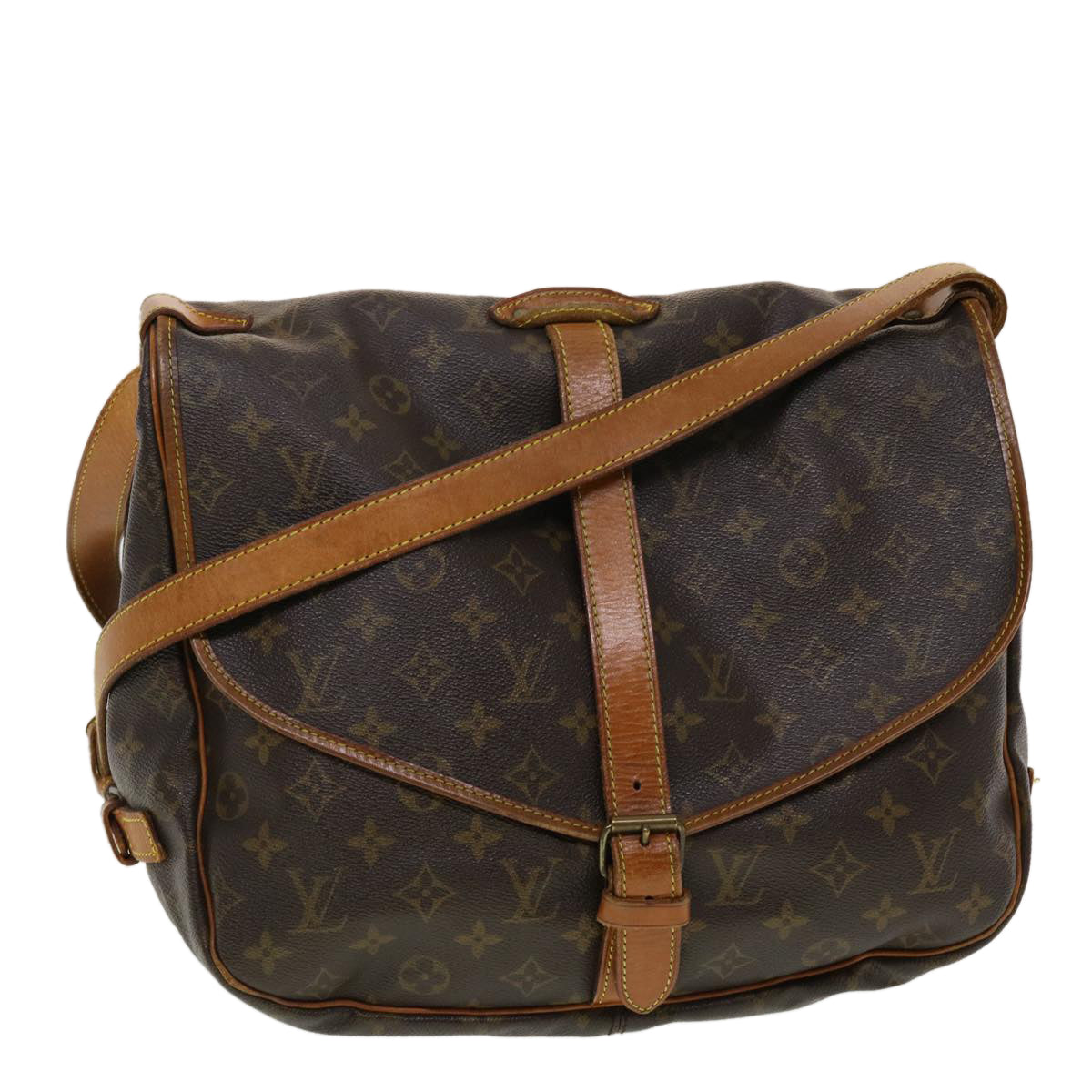 LOUIS VUITTON Monogram Saumur 35 Shoulder Bag M42254 LV rd5334