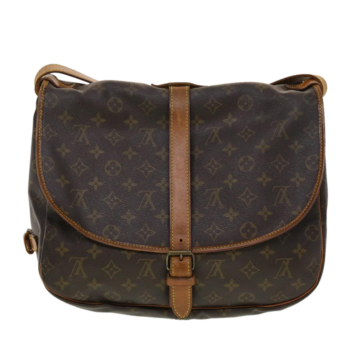 LOUIS VUITTON Monogram Saumur 35 Shoulder Bag M42254 LV rd5334