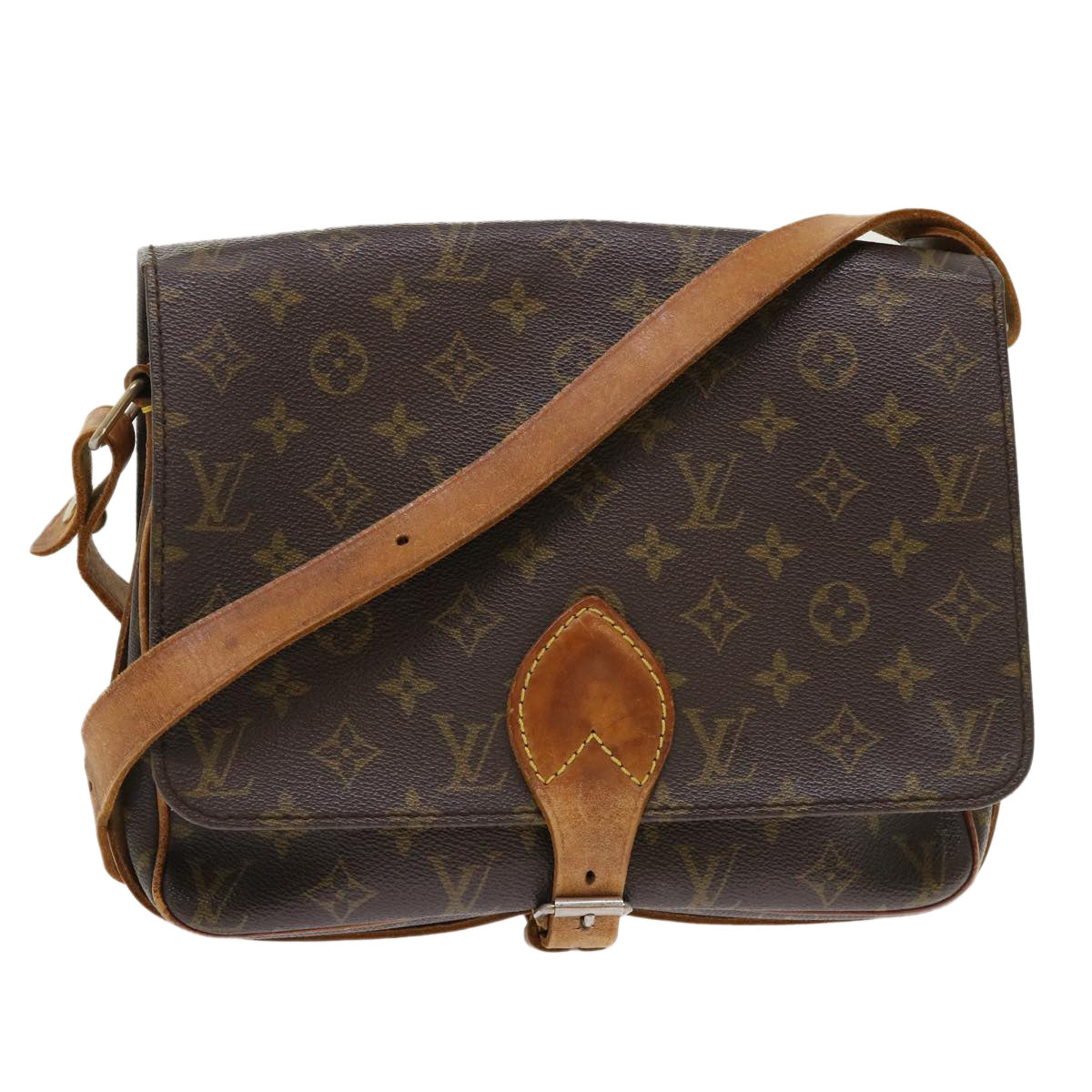 LOUIS VUITTON Monogram Cartouchiere GM Shoulder Bag Vintage M51252 rd5366