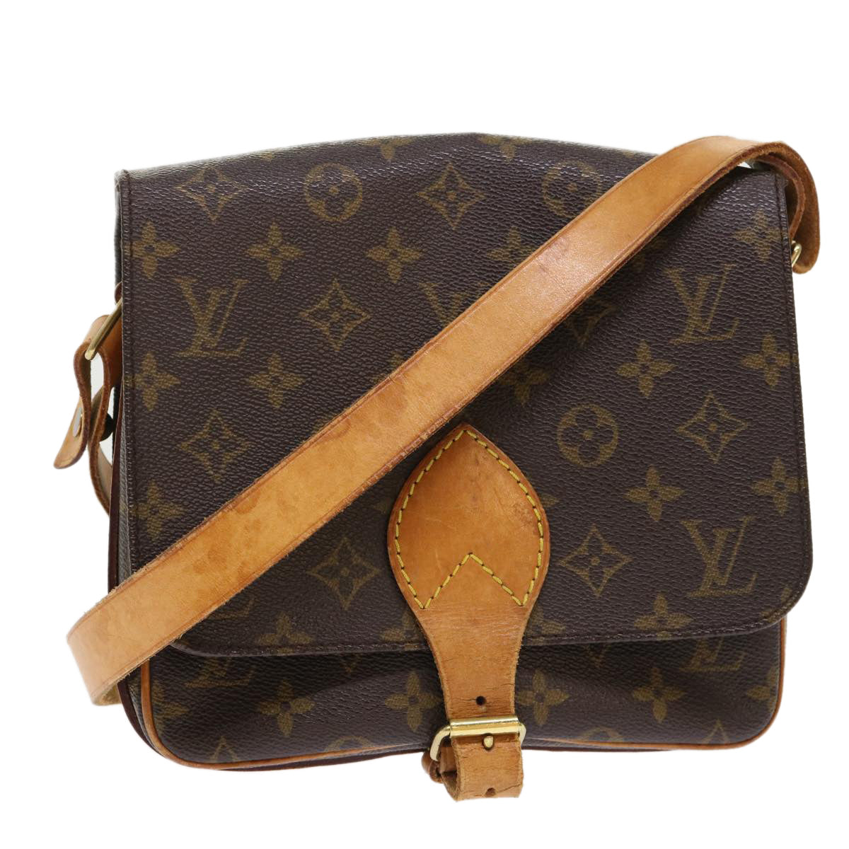 LOUIS VUITTON Monogram Cartouchiere MM Shoulder Bag M51253 LV rd5369