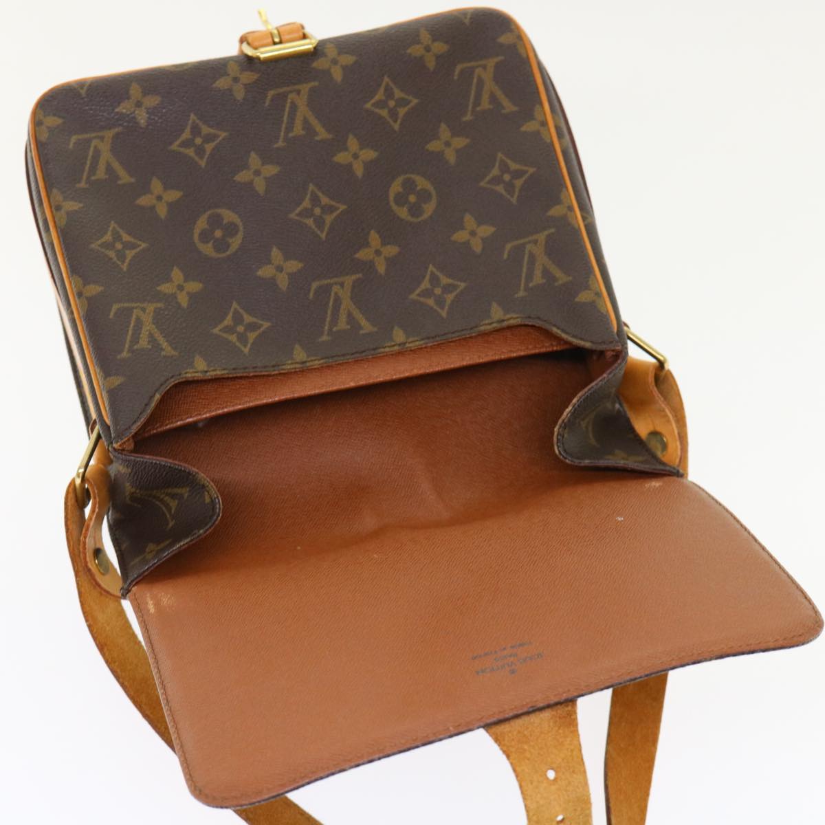 LOUIS VUITTON Monogram Cartouchiere MM Shoulder Bag M51253 LV rd5369