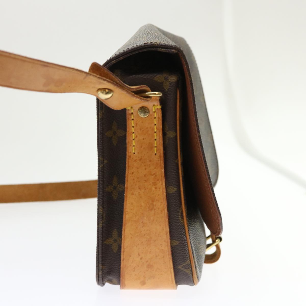 LOUIS VUITTON Monogram Cartouchiere MM Shoulder Bag M51253 LV rd5369